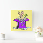 Bubbling Bunny Square Wall Uhr individuell einstel (Zuhause)