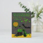 Bubbling Cauldron Halloween-Party Einladung (Stehend Vorderseite)