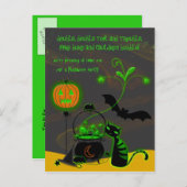 Bubbling Cauldron Halloween-Party Einladung (Vorne/Hinten)