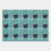 Bubbling Cauldron Magic Potion Eyeballs Halloween Geschenkpapier Set (Vorderseite 3)