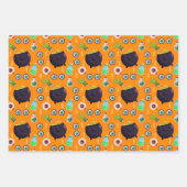Bubbling Cauldron Magic Potion Eyeballs Halloween Geschenkpapier Set (Vorderseite)