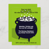 Bubbling cauldron Tränke grünes Halloween-Party Einladungspostkarte (Vorne/Hinten)