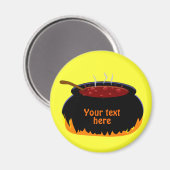 Bubbling Hexe Cauldron Fun Halloween Magnet (Vorderseite/Rückseite)