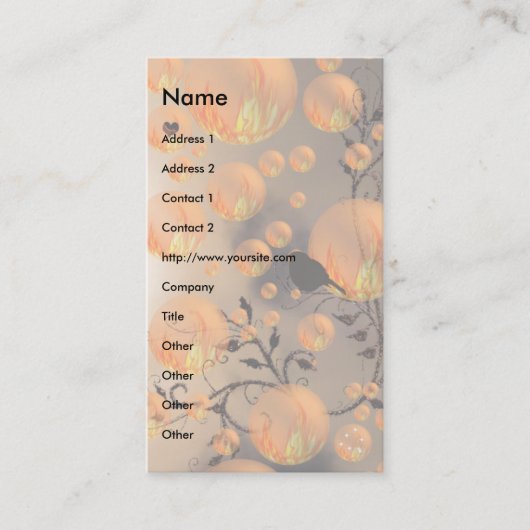 Bubbling Liebe! Visitenkarte (Vorderseite)