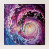 Bubbling Vortex in Rosa, Blau und Lila Puzzle (Horizontal)