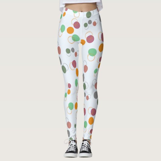 Bubbly Alice Blue Bubbles Muster Leggings (Vorderseite)