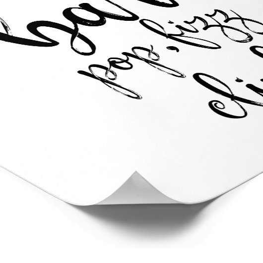 Bubbly Bar 8x10 Wedding Sign Poster (Ecke)