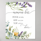 Bubbly Bar | Bloom-Wildblume | Mimosa Bar Poster (Vorne)