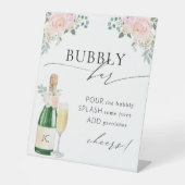 Bubbly Bar Brautparty Pedestal Sign Sockelschild (Vorderseite)