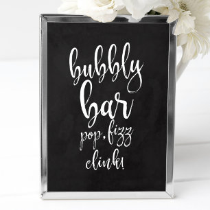 Bubbly Bar Chalkboard 8x10 Wedding Sign Poster