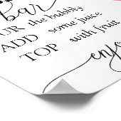 Bubbly Bar | Chic Wildblume Poster (Ecke)