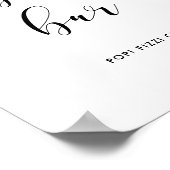 Bubbly-Bar-Hochzeitszeichen Poster (Ecke)