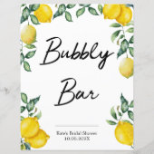 Bubbly Bar lemons signiert personalisiert (Rückseite)