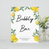 Bubbly Bar lemons signiert personalisiert (Stehend Vorderseite)
