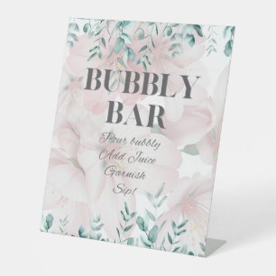 Bubbly Bar Sign - Veranstaltungen für Hochzeiten Sockelschild