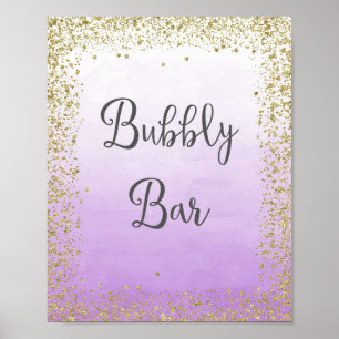 Bubbly Bar Wedding Poster Print