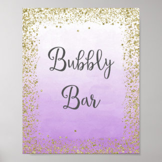 Bubbly Bar Wedding Poster Print