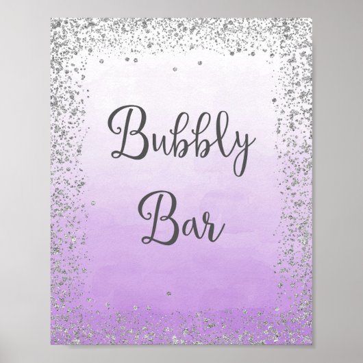 Bubbly Bar Wedding Poster Print (Vorne)