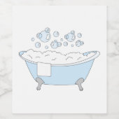 Bubbly Bathtub Weinetikett (Einzelnes Label)
