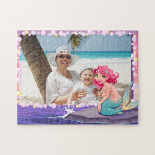 Bubbly Beach Sommer Cartoon Meraid Foto Puzzle