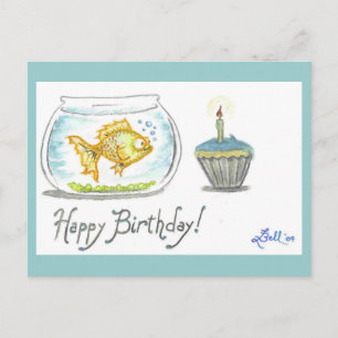"Bubbly Birthday" auf Postcard Postkarte
