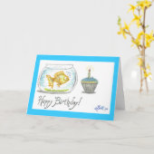 "Bubbly Birthday" Karte (Gelbe Blume)