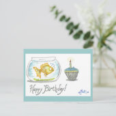 "Bubbly Birthday" postcard Postkarte (Stehend Vorderseite)