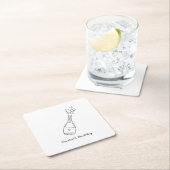 Bubbly Birthday wünscht Champagner Flasche Rechteckiger Pappuntersetzer (Vor Ort)