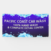 Bubbly Blue Car Wash Business anpassen Banner (Horizontal)