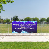 Bubbly Blue Car Wash Business anpassen Banner (Insitu)