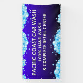 Bubbly Blue Car Wash Business anpassen Banner (Vertikal)