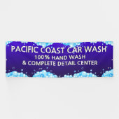 Bubbly Blue Car Wash Business anpassen Banner (Horizontal)