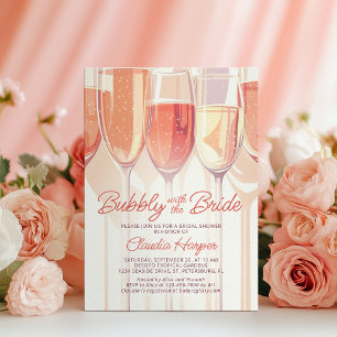 Bubbly Blush Champagne Brautparty Einladung