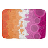 Bubbly Bohemisch Groovy Abstrakt Lesbian Pride Fla Badematte (Vorderseite)