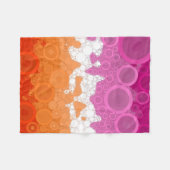Bubbly Bohemisch Groovy Abstrakt Lesbian Pride Fla Fleecedecke (Vorderseite (Horizontal))