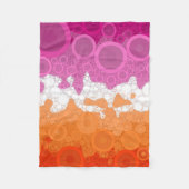 Bubbly Bohemisch Groovy Abstrakt Lesbian Pride Fla Fleecedecke (Vorderseite)
