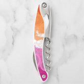 Bubbly Bohemisch Groovy Abstrakt Lesbian Pride Fla Kellnermesser (Rückseite)