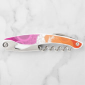Bubbly Bohemisch Groovy Abstrakt Lesbian Pride Fla Kellnermesser (Vorderseite)
