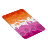 Bubbly Bohemisch Groovy Abstrakt Lesbian Pride Fla Magnet (Rechte Seite)