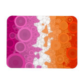 Bubbly Bohemisch Groovy Abstrakt Lesbian Pride Fla Magnet (Horizontal)