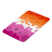 Bubbly Bohemisch Groovy Abstrakt Lesbian Pride Fla Magnet (Linke Seite)