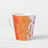 Bubbly Bohemisch Groovy Abstrakt Lesbian Pride Fla Milchtasse (Linke Ecke)