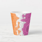 Bubbly Bohemisch Groovy Abstrakt Lesbian Pride Fla Milchtasse (Vorderseite)