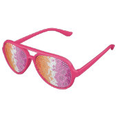 Bubbly Bohemisch Groovy Abstrakt Lesbian Pride Fla Partybrille (Schrägansicht)