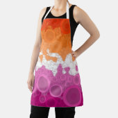 Bubbly Bohemisch Groovy Abstrakt Lesbian Pride Fla Schürze (InSitu)