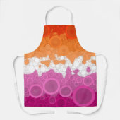 Bubbly Bohemisch Groovy Abstrakt Lesbian Pride Fla Schürze (Vorderseite)