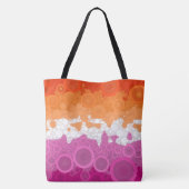 Bubbly Bohemisch Groovy Abstrakt Lesbian Pride Fla Tasche (Rückseite)