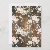 Bubbly & Boost Brautparty Pink Floral Western Einladung (Rückseite)