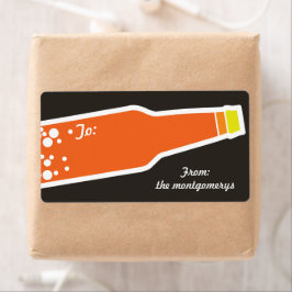 Bubbly Bottle New Year - Holiday - Aufkleber