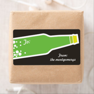Bubbly Bottle New Year - Holiday - Aufkleber